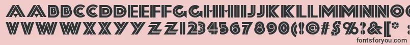 Forty-fontti – mustat fontit vaaleanpunaisella taustalla