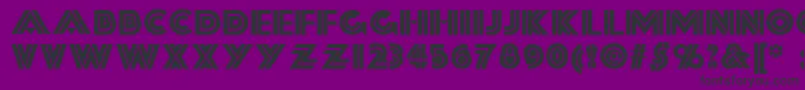Forty-fontti – mustat fontit violetilla taustalla