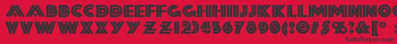 Forty-Schriftart – Schwarze Schriften auf rotem Hintergrund