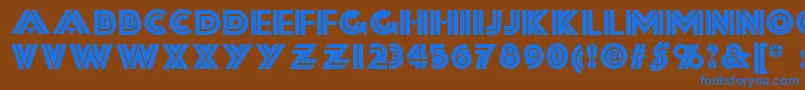 Шрифт Forty – синие шрифты на коричневом фоне
