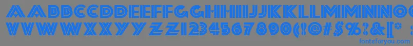 フォントForty – 灰色の背景に青い文字