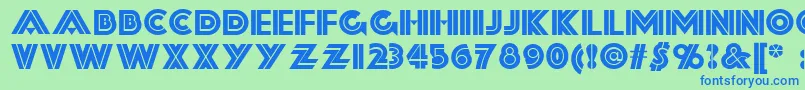 Forty Font – Blue Fonts on Green Background