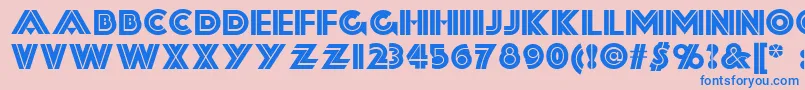 フォントForty – ピンクの背景に青い文字