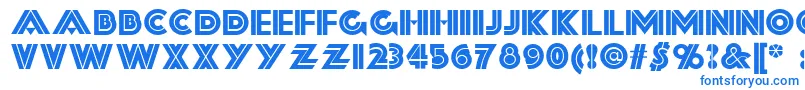 フォントForty – 白い背景に青い文字