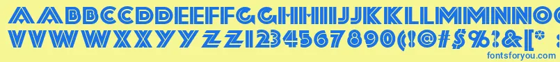 Шрифт Forty – синие шрифты на жёлтом фоне