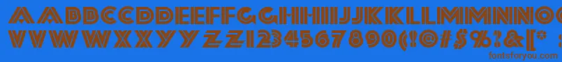 Шрифт Forty – коричневые шрифты на синем фоне