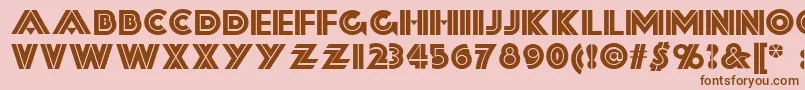 Forty-fontti – ruskeat fontit vaaleanpunaisella taustalla