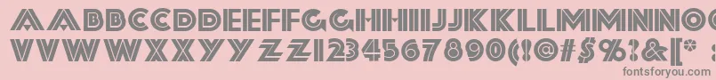 Forty-Schriftart – Graue Schriften auf rosa Hintergrund