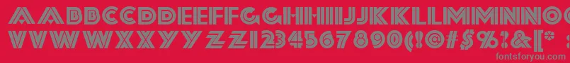 Forty Font – Gray Fonts on Red Background
