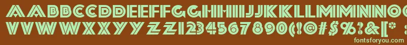 Forty Font – Green Fonts on Brown Background