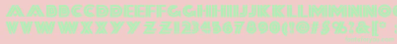 フォントForty – ピンクの背景に緑の文字
