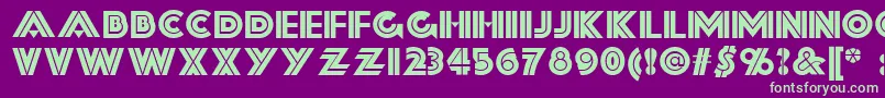 フォントForty – 紫の背景に緑のフォント