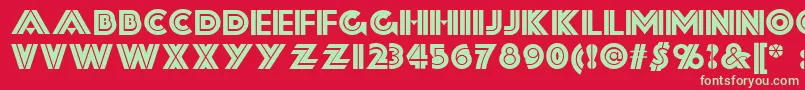 Forty Font – Green Fonts on Red Background