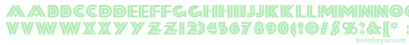Forty Font – Green Fonts on White Background