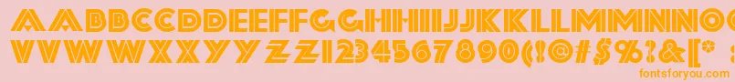 Forty Font – Orange Fonts on Pink Background