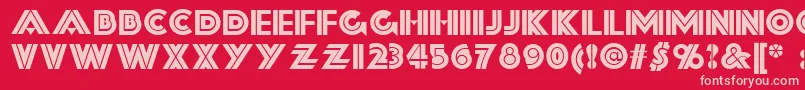 Шрифт Forty – розовые шрифты на красном фоне