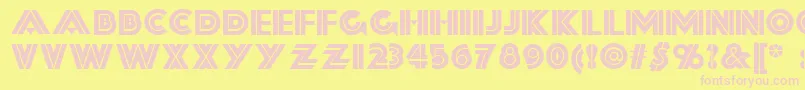 Forty Font – Pink Fonts on Yellow Background