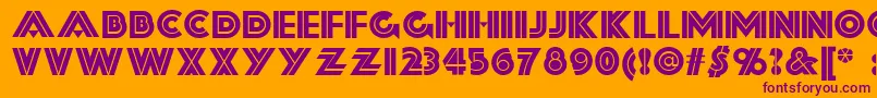 Forty Font – Purple Fonts on Orange Background