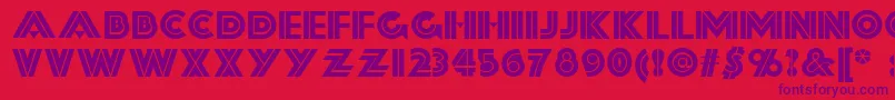 Forty-fontti – violetit fontit punaisella taustalla
