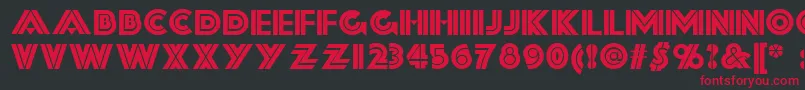 Forty-fontti – punaiset fontit mustalla taustalla