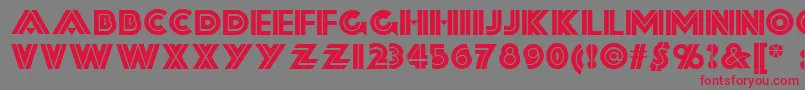 フォントForty – 赤い文字の灰色の背景