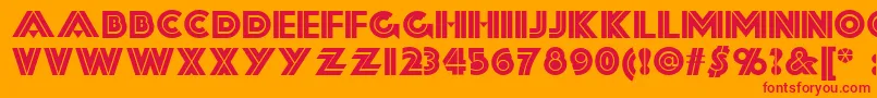 フォントForty – オレンジの背景に赤い文字