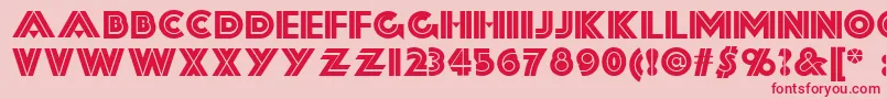 Forty-fontti – punaiset fontit vaaleanpunaisella taustalla