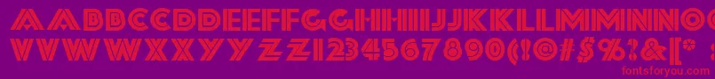 Forty-fontti – punaiset fontit violetilla taustalla