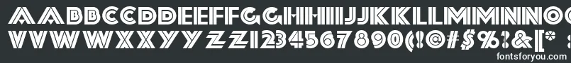 Шрифт Forty – белые шрифты на чёрном фоне