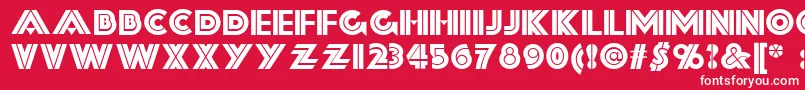 Forty Font – White Fonts on Red Background