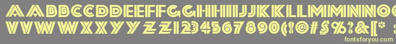 Forty-fontti – keltaiset fontit harmaalla taustalla