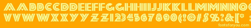 フォントForty – オレンジの背景に黄色の文字