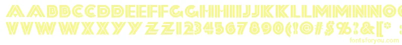 Czcionka Forty – żółte czcionki na białym tle
