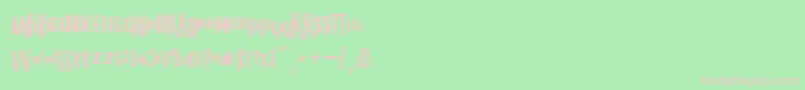 Musiques Font – Pink Fonts on Green Background