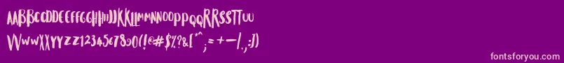Musiques Font – Pink Fonts on Purple Background