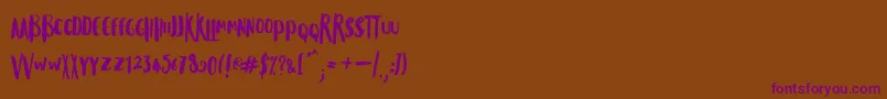 Musiques Font – Purple Fonts on Brown Background