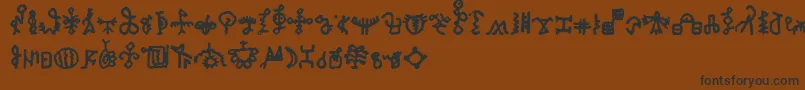 Police BamumSymbols1 – polices noires sur fond brun