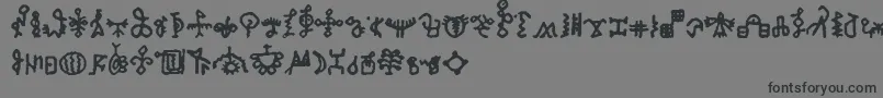 フォントBamumSymbols1 – 黒い文字の灰色の背景