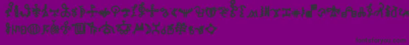 Шрифт BamumSymbols1 – чёрные шрифты на фиолетовом фоне