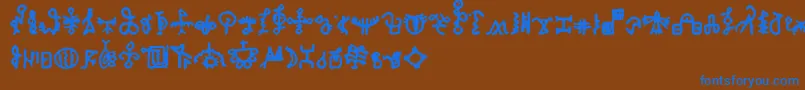 fuente BamumSymbols1 – Fuentes Azules Sobre Fondo Marrón