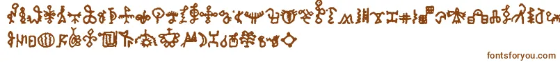 BamumSymbols1-fontti – ruskeat fontit valkoisella taustalla