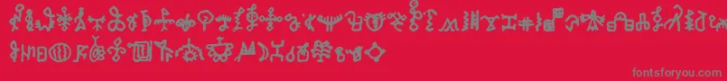 Шрифт BamumSymbols1 – серые шрифты на красном фоне