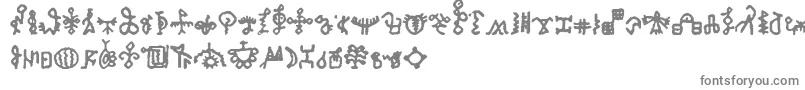 Fonte BamumSymbols1 – fontes cinzas em um fundo branco