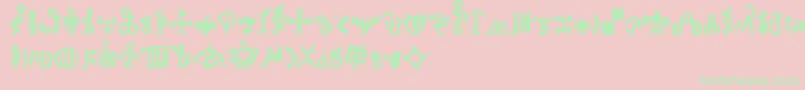 BamumSymbols1 Font – Green Fonts on Pink Background