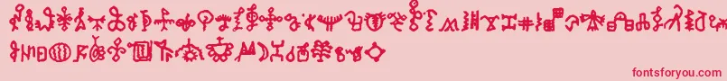 fuente BamumSymbols1 – Fuentes Rojas Sobre Fondo Rosa