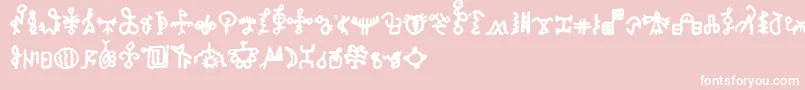 En savoir plus sur la police BamumSymbols1 Police BamumSymbols1 – polices blanches sur fond rose