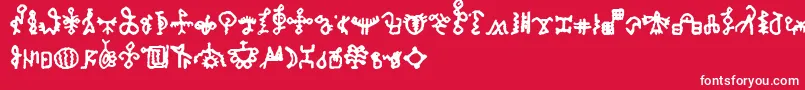 Шрифт BamumSymbols1 – белые шрифты на красном фоне