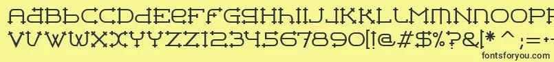 BelteritcTt Font – Black Fonts on Yellow Background