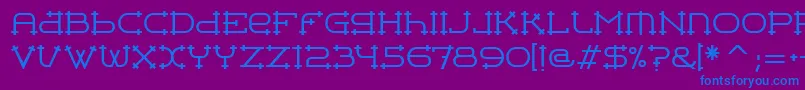 BelteritcTt Font – Blue Fonts on Purple Background