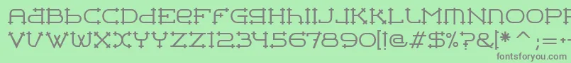 フォントBelteritcTt – 緑の背景に灰色の文字